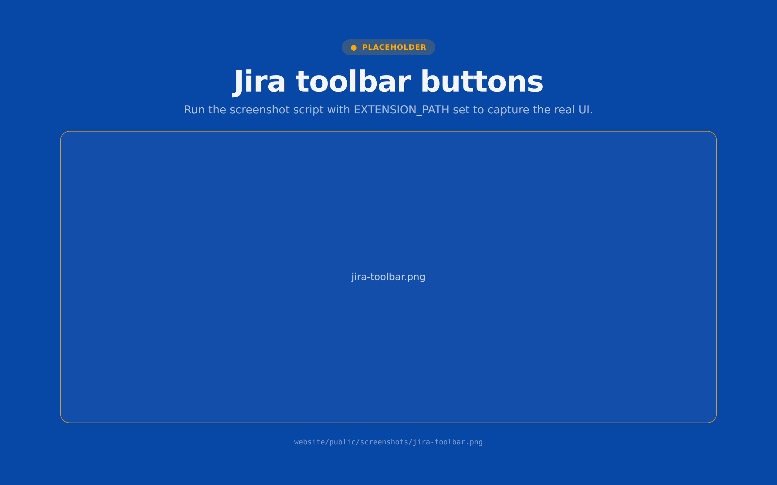 Jira toolbar with quick-access buttons